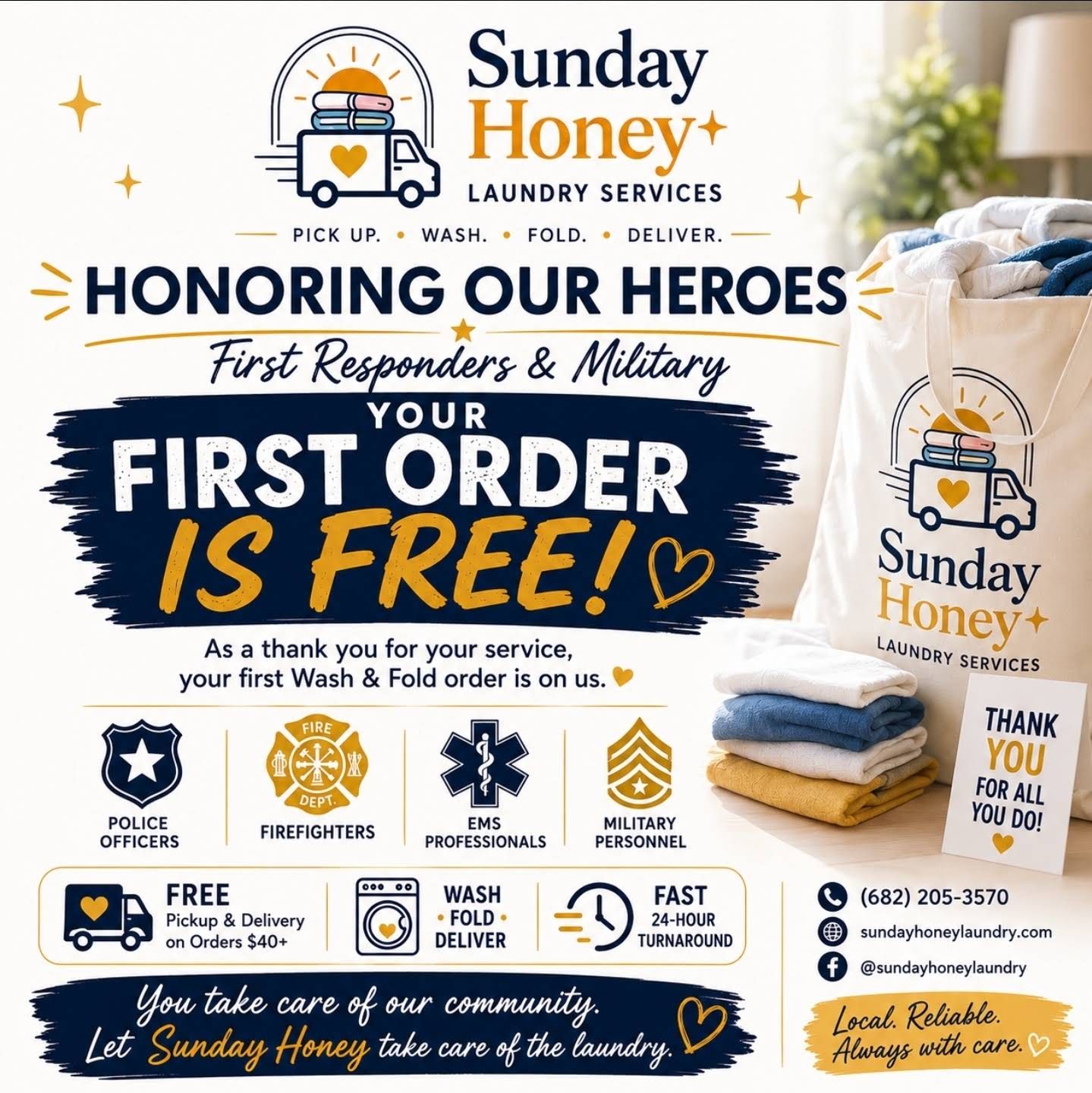 Sunday Honey Laundry Service local service